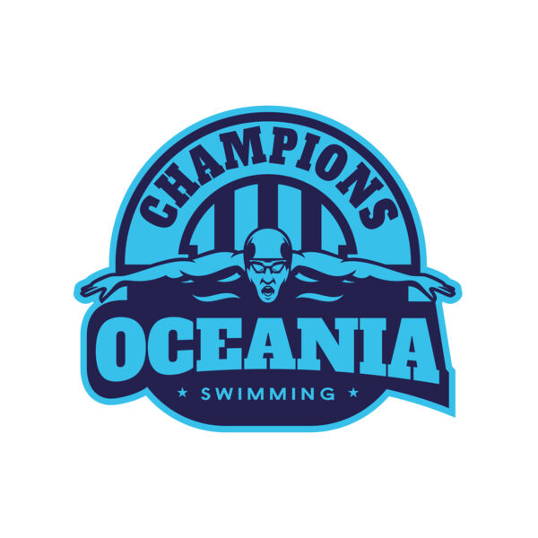 Oceania Champions Swimming logo template Thumbnail